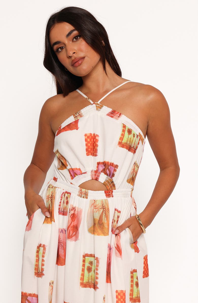 Petal & Pup Madi Cutout Sleeveless Maxi Dress, Alternate, color, White Multi