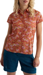 Seasalt Cornwall Rushmaker Floral Organic Cotton Voile Button-Up Shirt