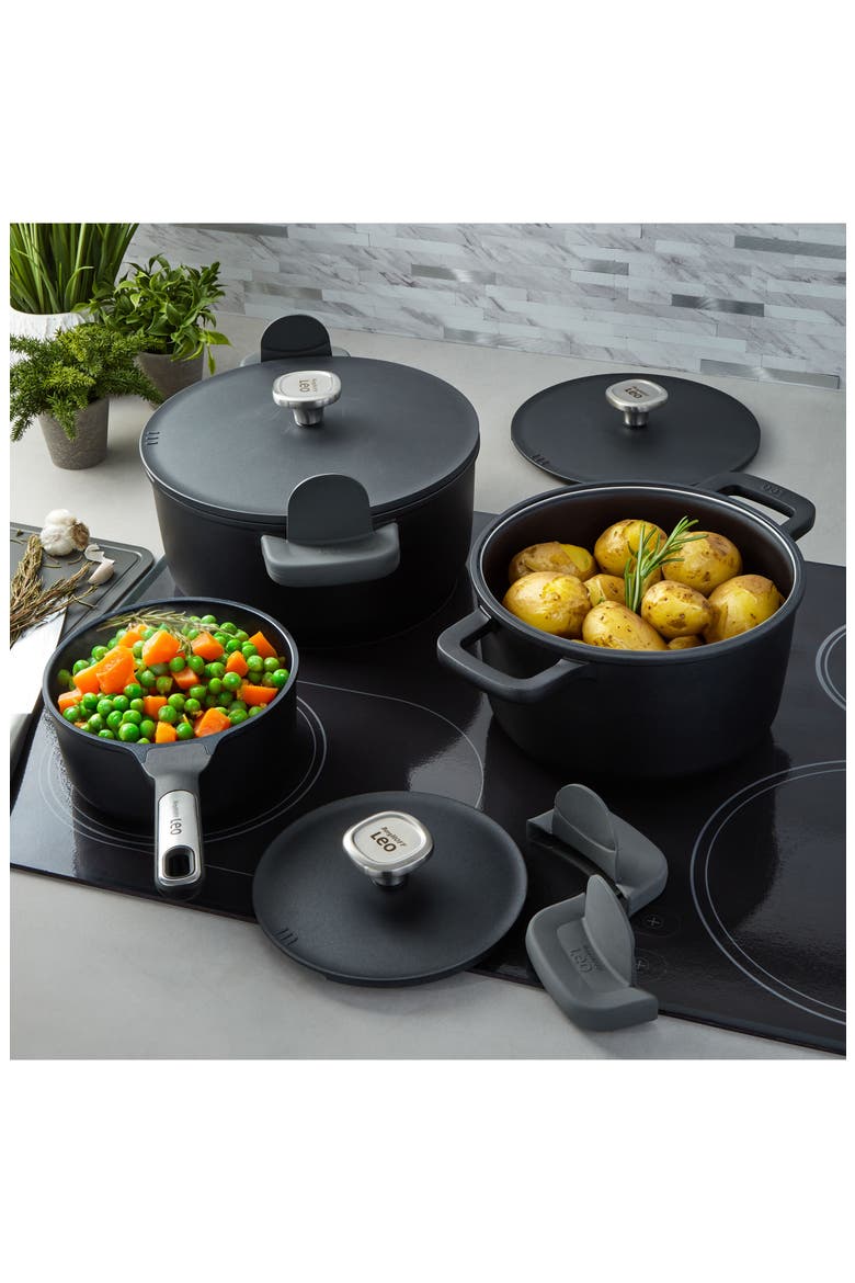 Leo Phantom 6-Piece Cookware Set, Alternate, color, BLACK