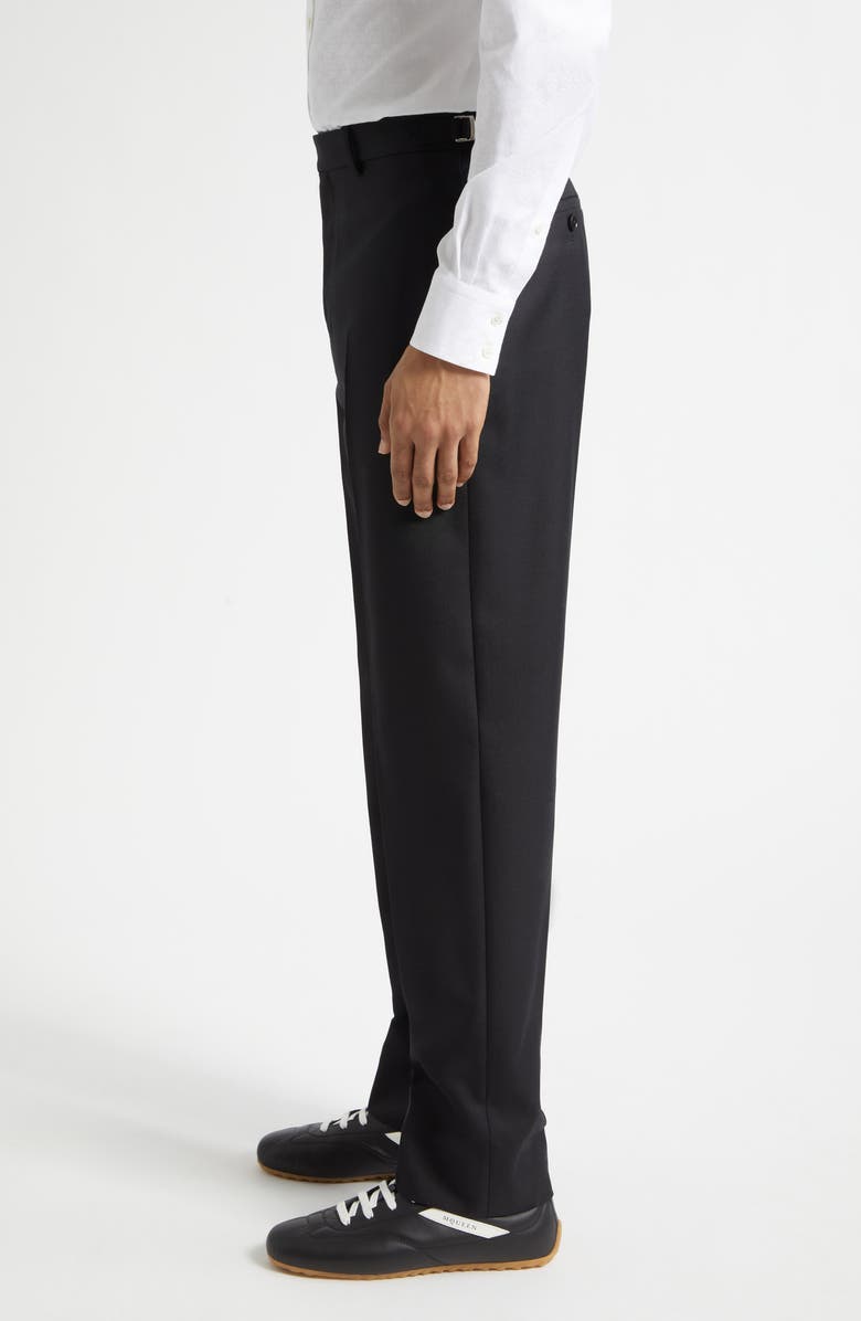 McQueen Wool Trousers, Alternate, color, Black