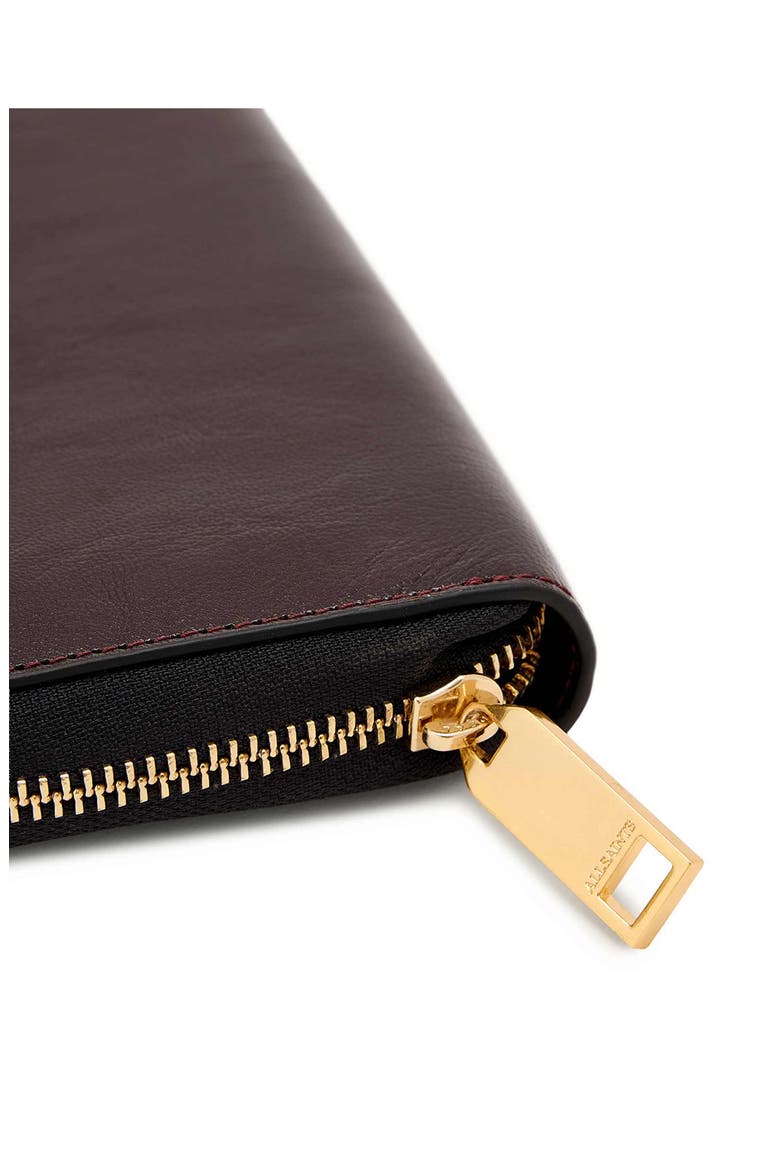 Lena Zip Wallet, Alternate, color, BURNT UMBER RED
