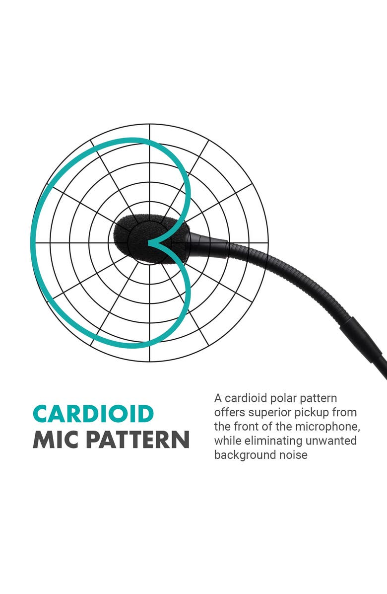 MOVO GM-5 USB Gooseneck Microphone for Computers, Alternate, color, Black