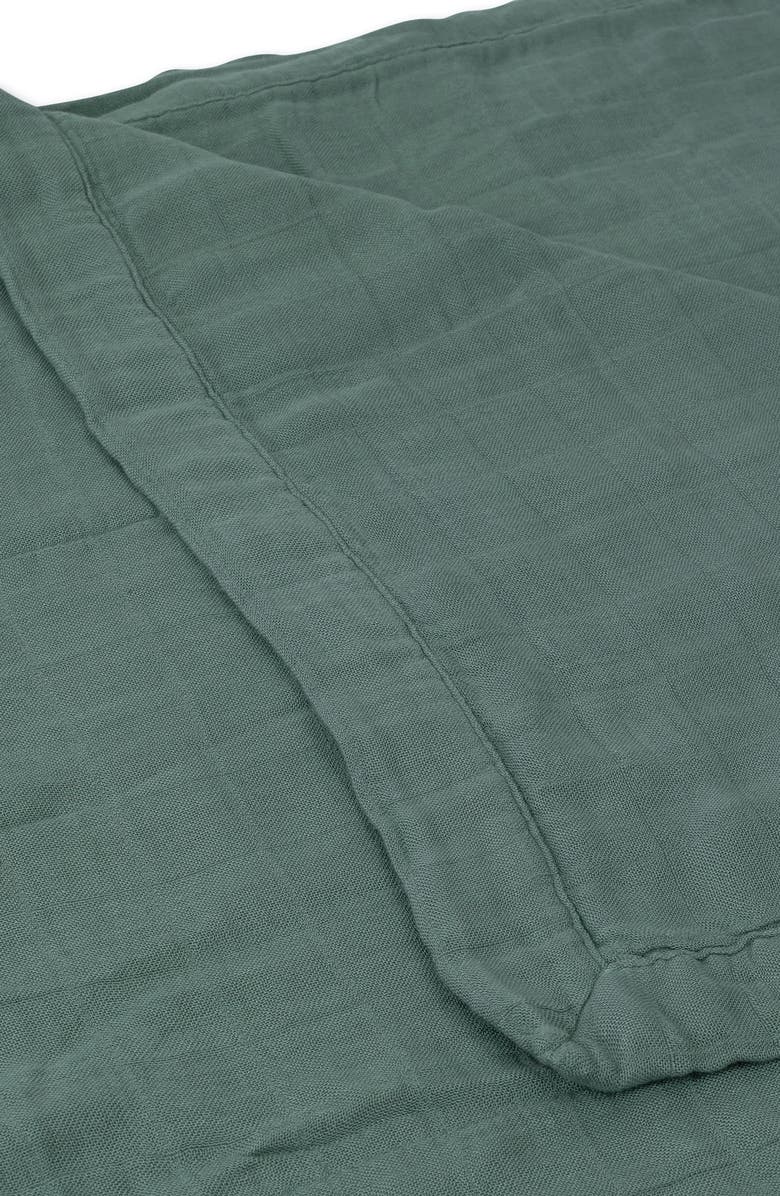 little unicorn Deluxe Muslin Quilted Throw, Alternate, color, Sage