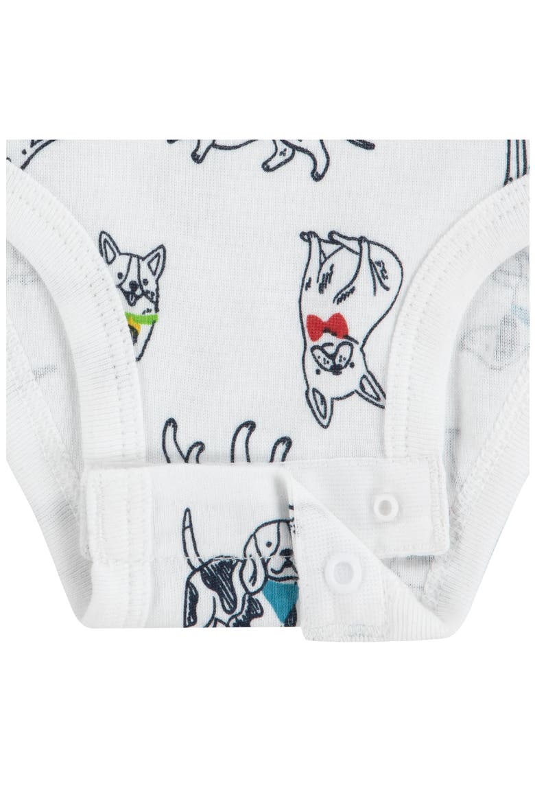 Assorted 3-Pack Organic Cotton Bodysuits, Alternate, color, 001WHITE