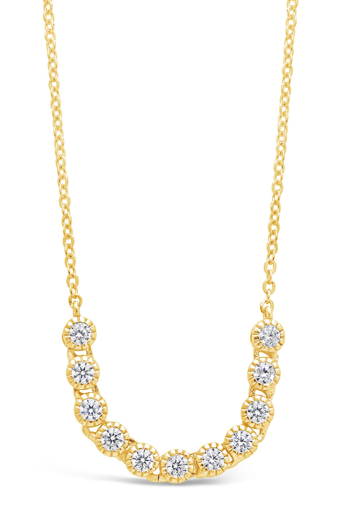 Sterling Forever 14K Gold Plated Sterling Silver Mini Bezel Cubic ...