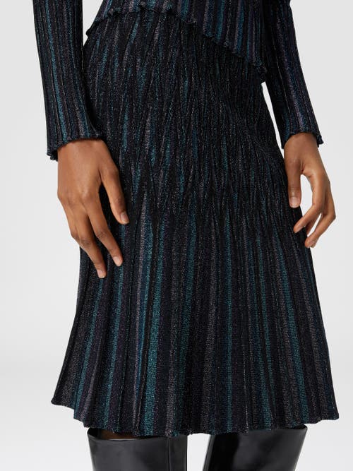 Shop Missoni Flared Midi Skirt With Lamé Diamond Motif In Multicoloured