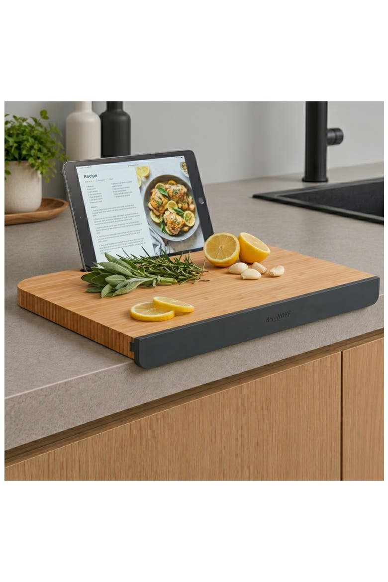 Elements Bamboo Cutting Board, Alternate, color, BEIGE