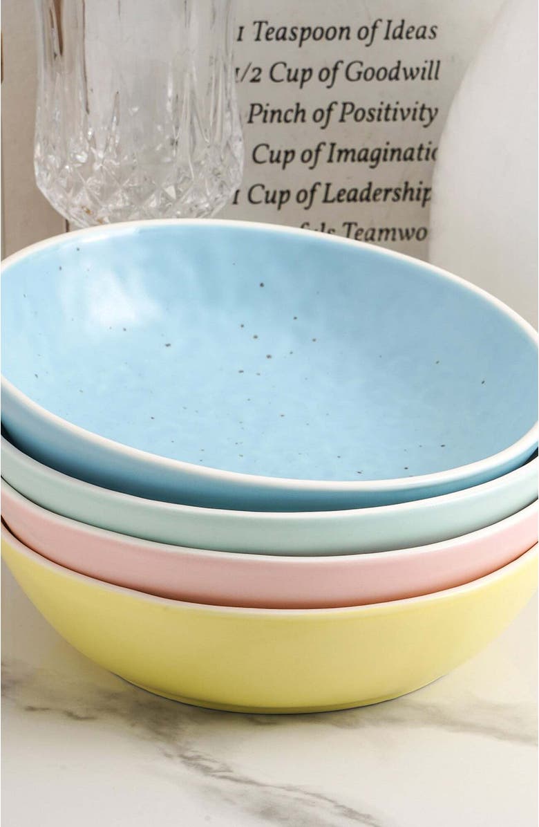 Stone Lain Elena Stoneware 4-Piece Bowl Set, Alternate, color, Multicolored