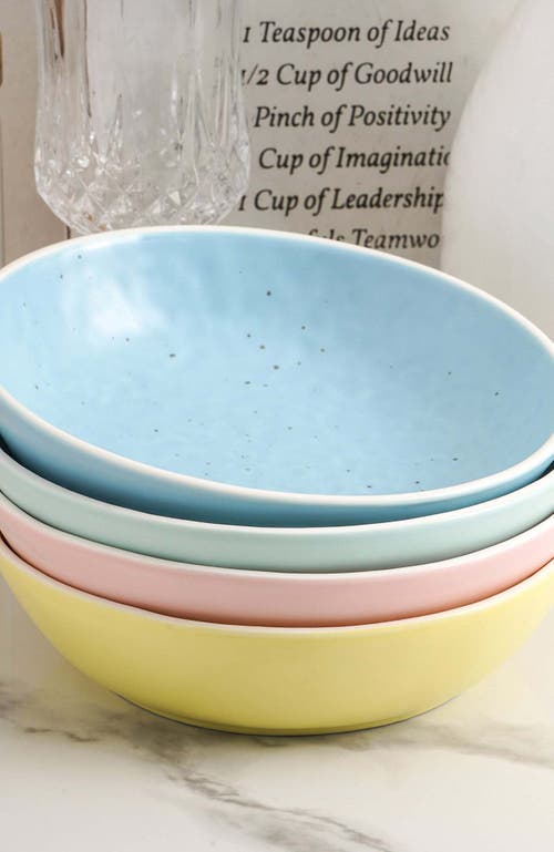 Stone Lain Elena Stoneware 4-piece Bowl Set In Multi