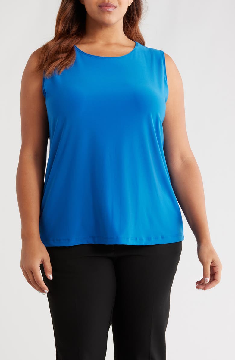 Vikki Vi Scoop Neck Tank, Main, color, Azure