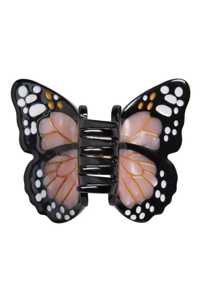 Mini Monarch Hair Claw Clip, Alternate, color, PINK