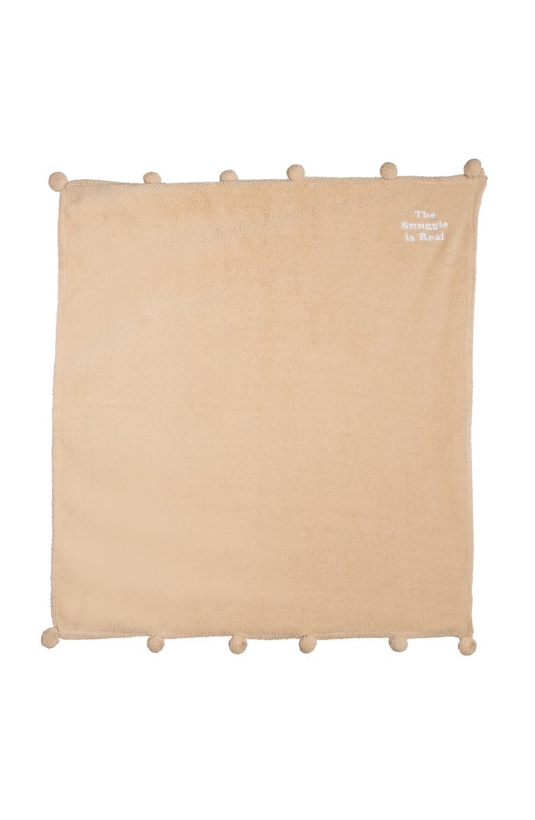 Totalee Gift The Snuggle Is Real Blanket Polyester Brown, Main, color, Brown