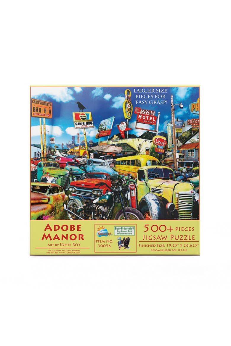 Adobe Manor 500 piece Jigsaw Puzzle for Adults Large Pieces, Alternate, color, Multicolor