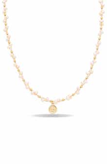 Elodie Freshwater Pearl Coin Pendant Necklace