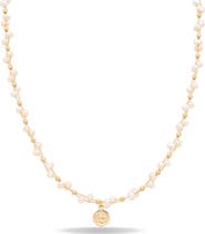 EYE CANDY LOS ANGELES Elodie Freshwater Pearl Coin Pendant Necklace