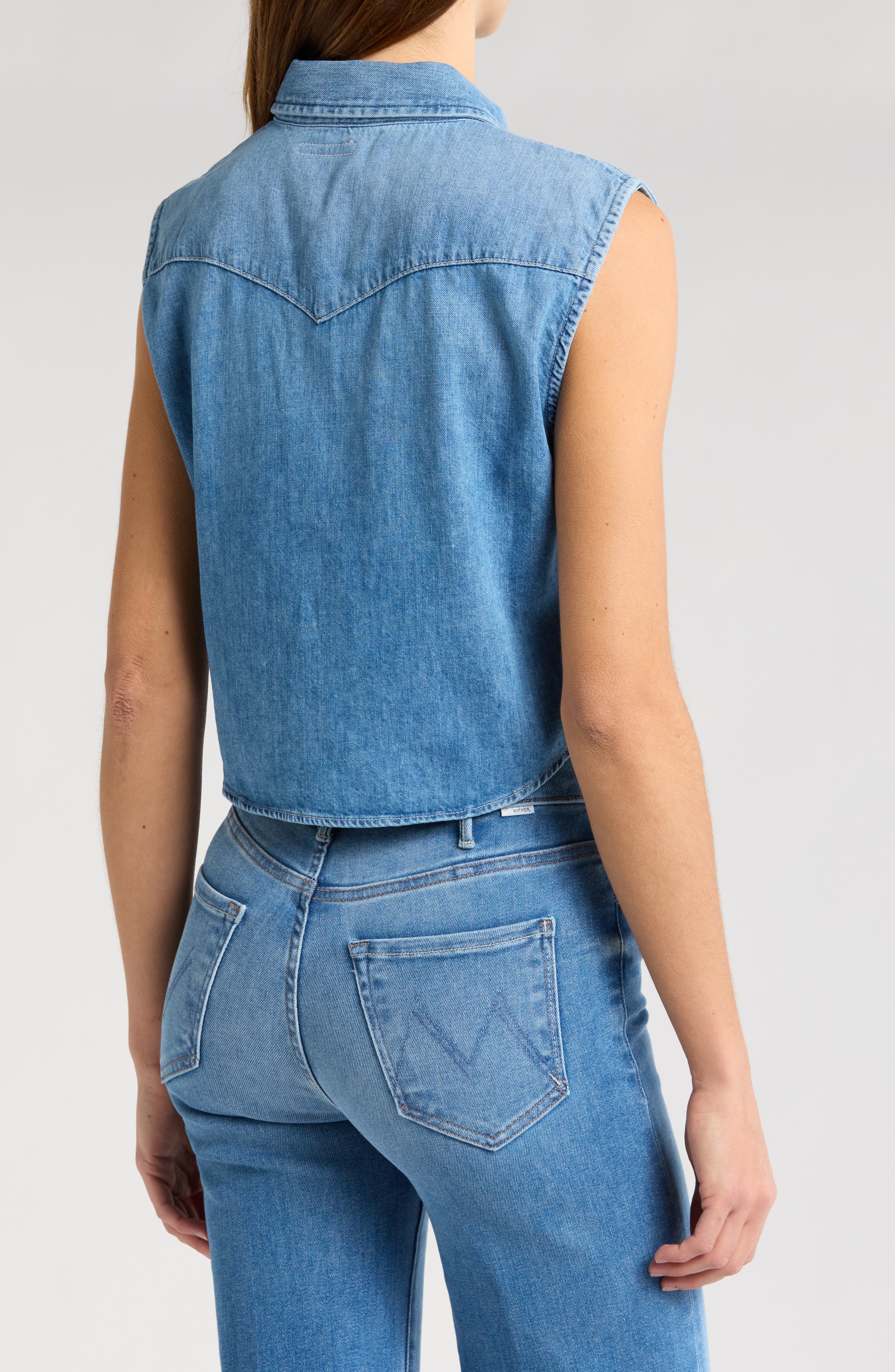 The Sleeveless Knotted Exes Button-Up Shirt - image 2