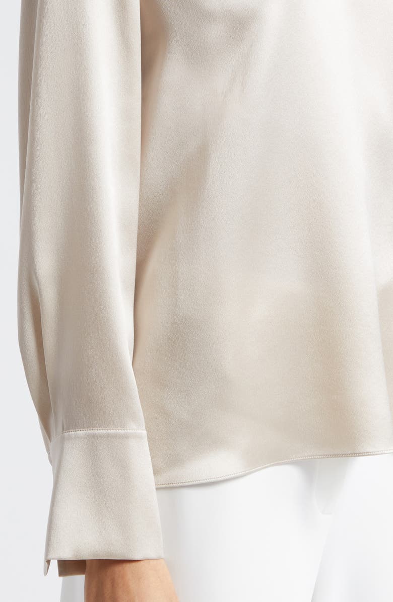 Vince Long Sleeve Silk Top, Alternate, color,