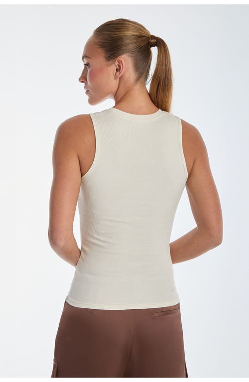 Shop Noli Yoga The Noli Shop Rosette Tank Top In Pearl
