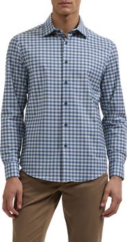 Bugatchi James OoohCotton® Plaid Button-Up Shirt
