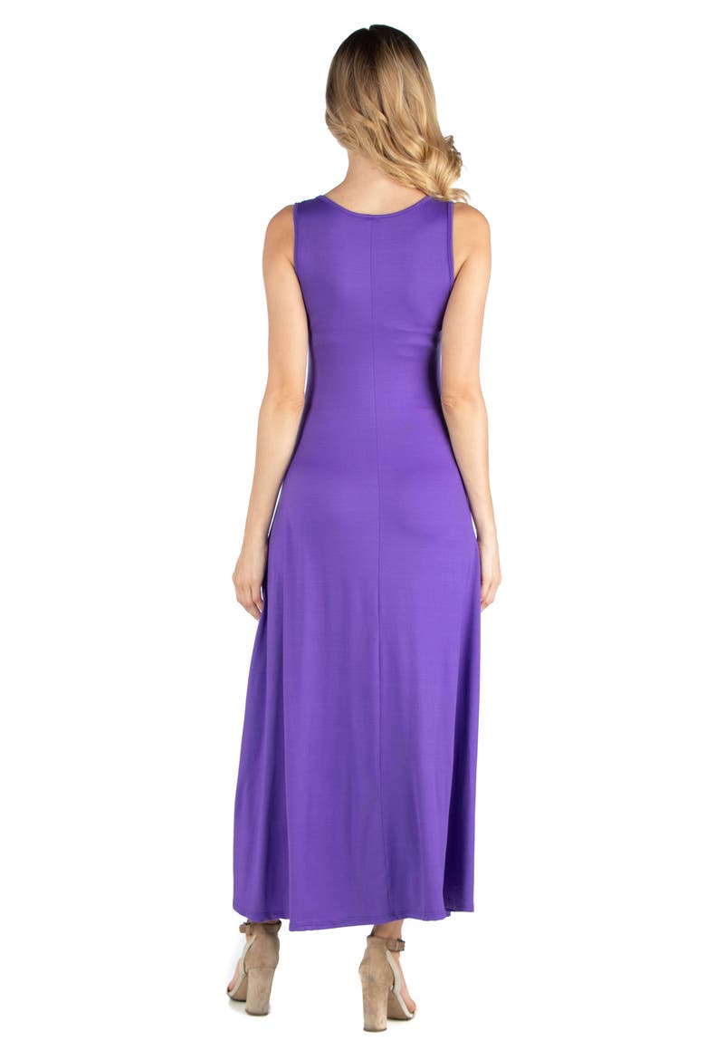 Maternity Slim fit A-Line Sleeveless Maxi Dress, Alternate, color, Lilac