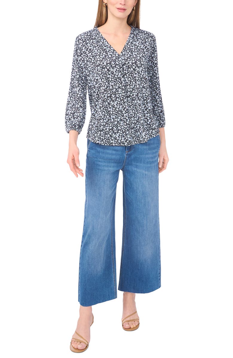 Vince Camuto Balloon Sleeve Knit Top, Alternate, color, Rich Black