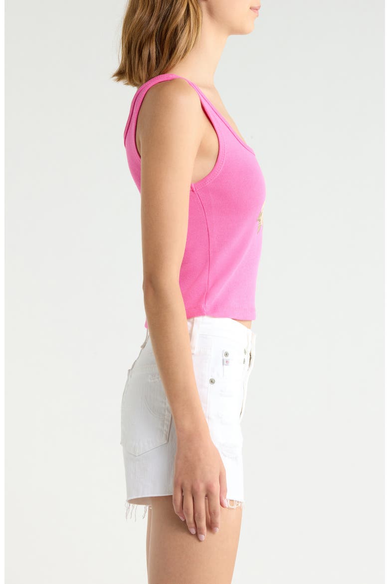 Take a Second Floral Cotton Tank, Alternate, color, GUAVA