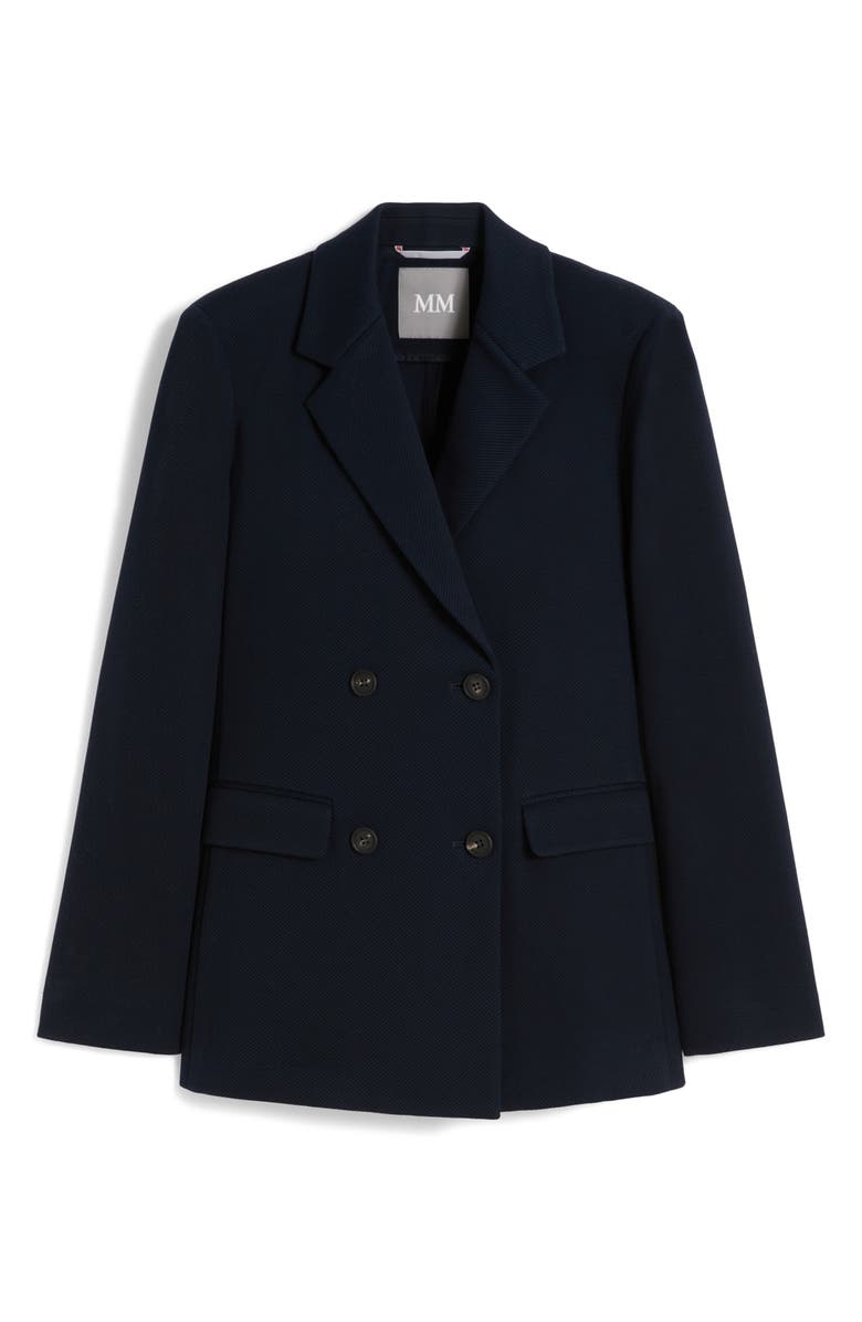 MM by Max Mara Rotondo Double Breasted Jersey Jacket, Alternate, color, Ultramarine