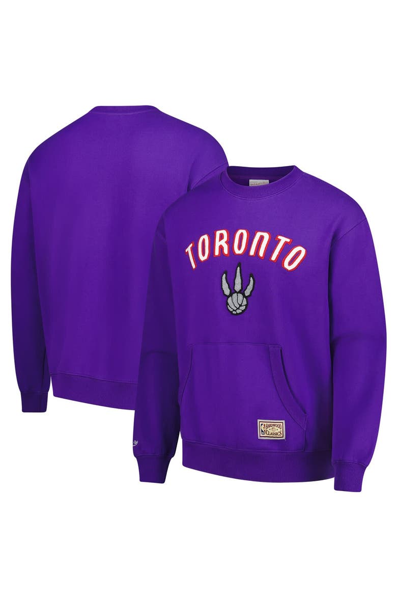 Men's Mitchell & Ness Purple Toronto Raptors Nights Pullover Sweatshirt, Main, color, Purple