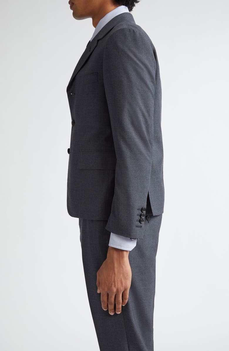 Thom Browne High Break Classic Fit Wool Blend Sport Coat, Alternate, color, Dark Grey