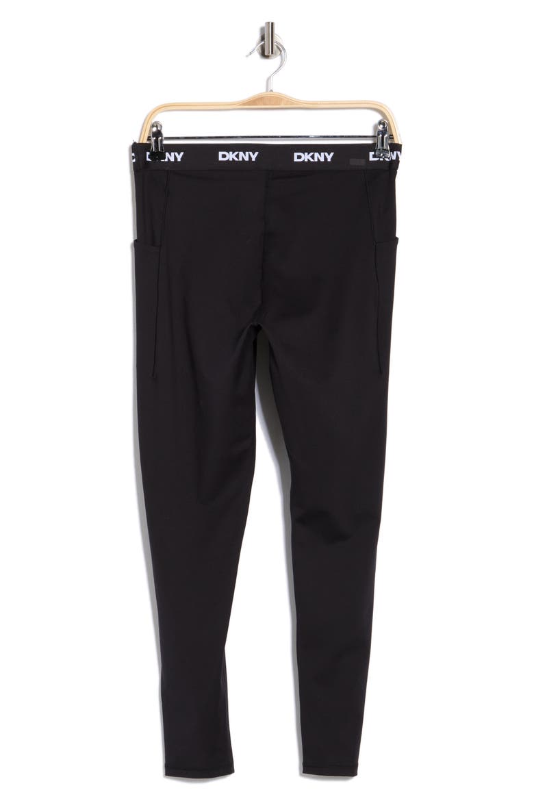 Logo Elastic Full Length Tights, Alternate, color, BLACK