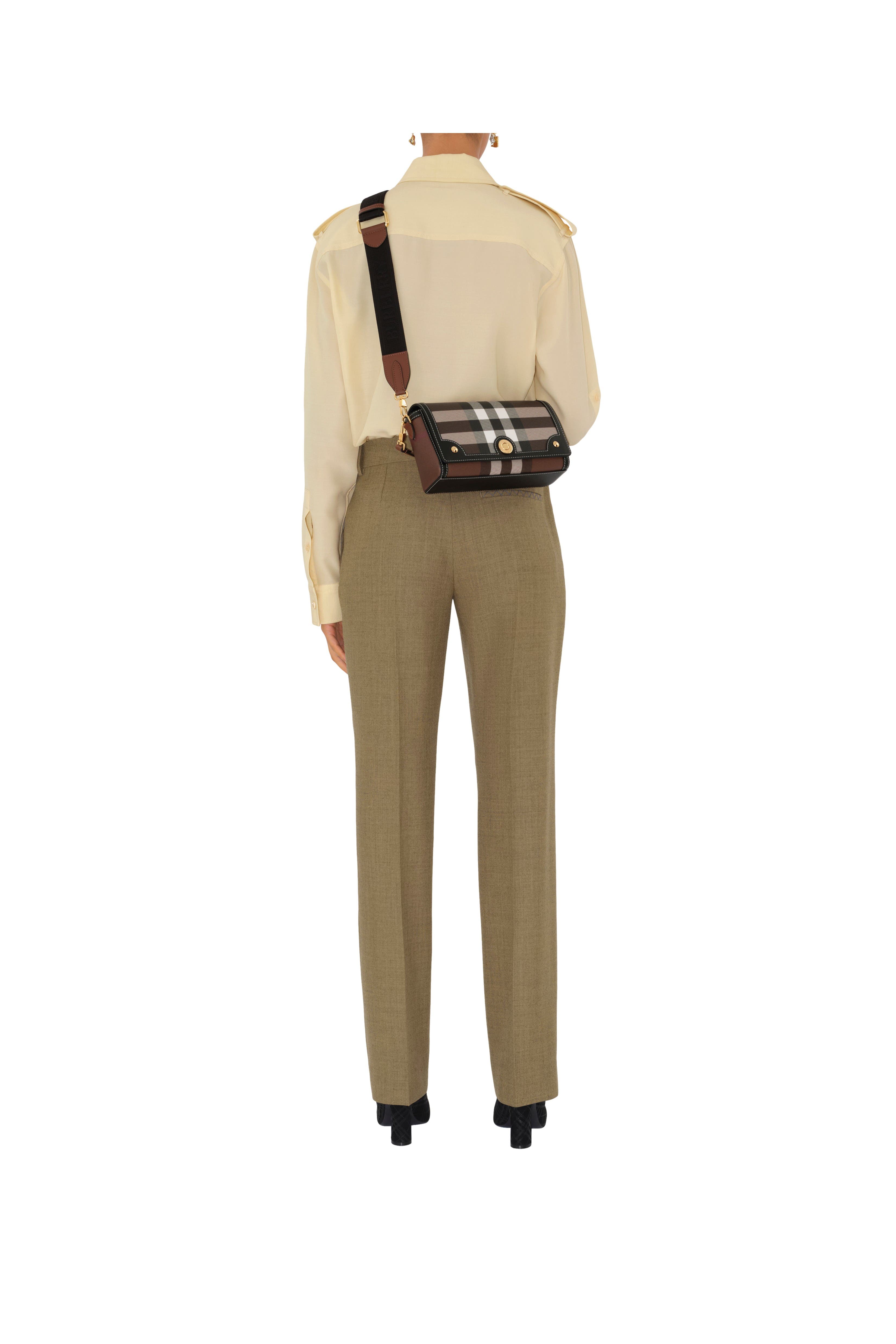 Burberry Top Handle Note Bag, Alternate, color, Dark Birch Brown