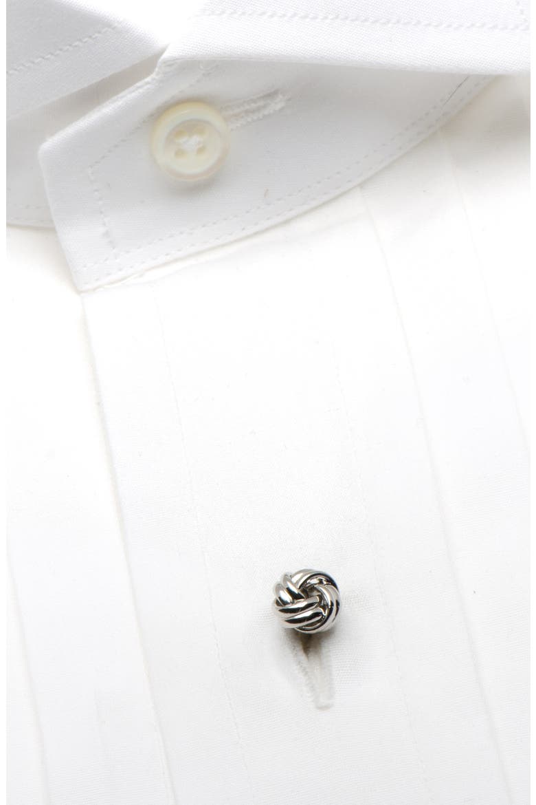 Silver Knot Shirt Studs, Alternate, color, METALLIC SILVER