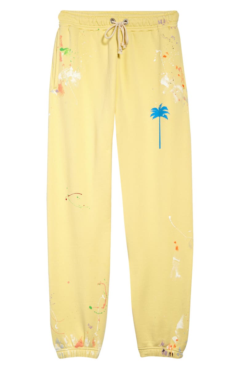 Palm Angels Logo Paint Spatter Joggers, Main, color, 
