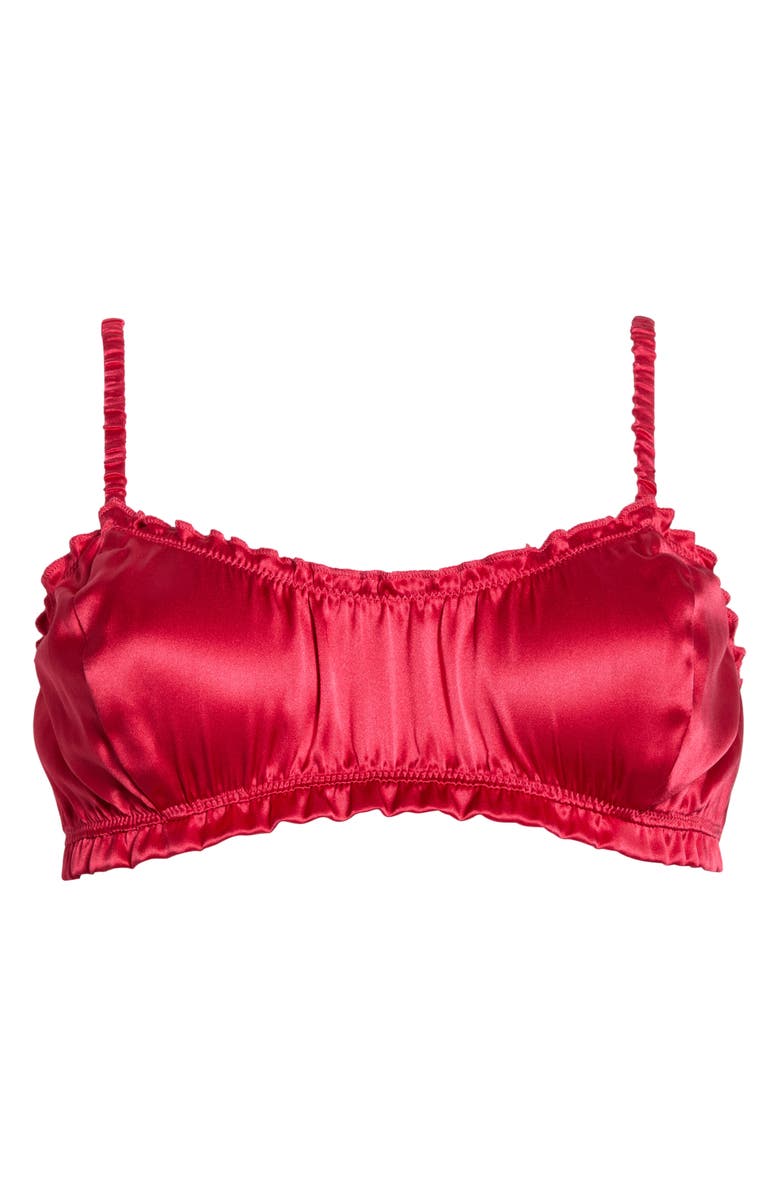 Papinelle Audrey Mulberry Silk Bralette, Alternate, color, Amour Rose