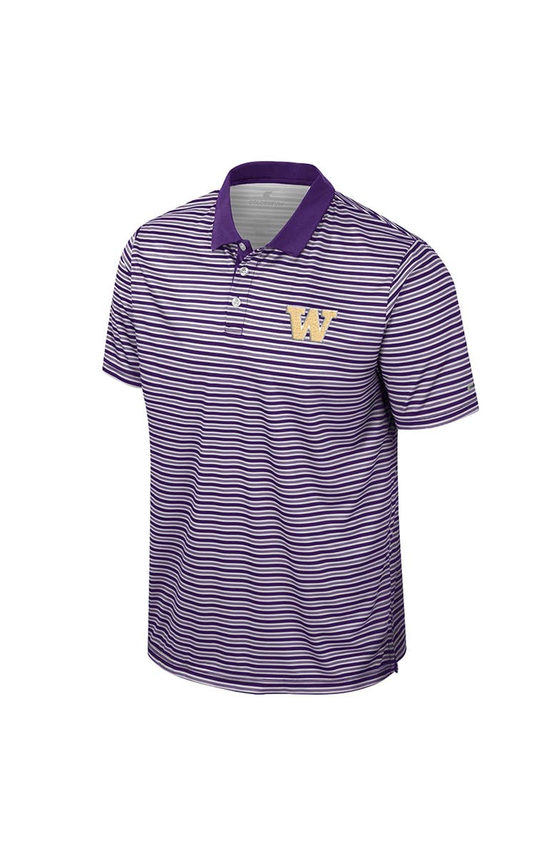 COLOSSEUM Men's Colosseum Purple Washington Huskies Striped Polo, Alternate, color, Purple