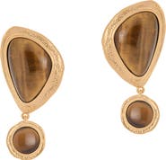 Reiss Tori Tumbled Stone Drop Earrings