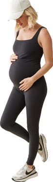 Ingrid & Isabel The Long Black Maternity Active Unitard Jumpsuit