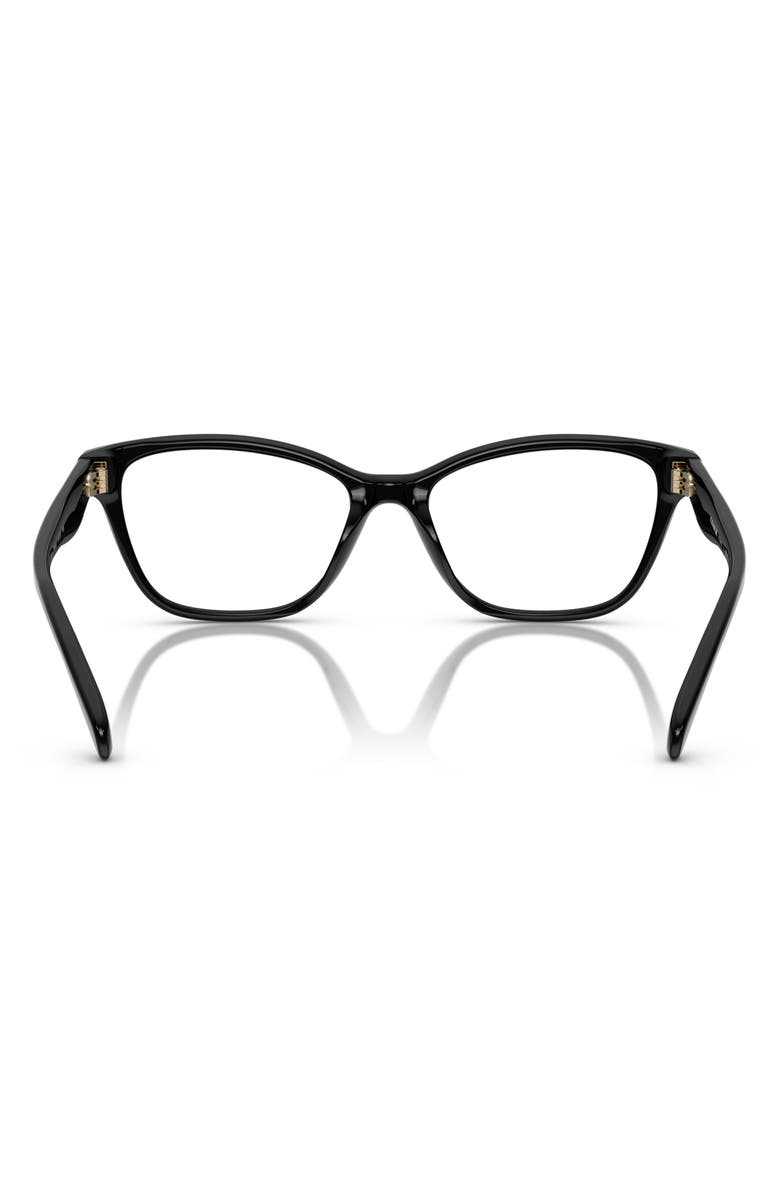 COACH 57mm Pillow Optical Glasses, Alternate, color, Black / Demo Lens