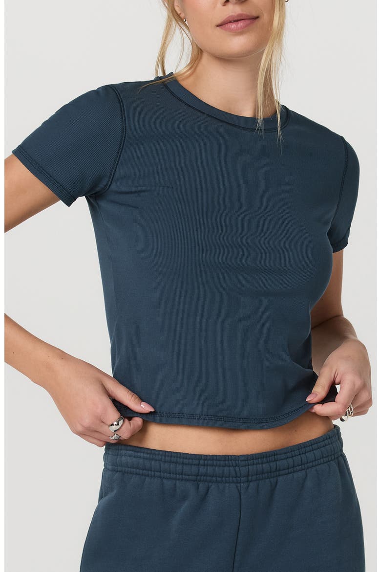 Pose Fitted Tee, Alternate, color, OCEAN BLUE
