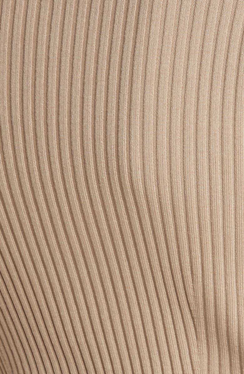 Simkhai Jonathan Simkhai Hardin Compact Ribbed Belted Short Sleeve Dress, Alternate, color, 