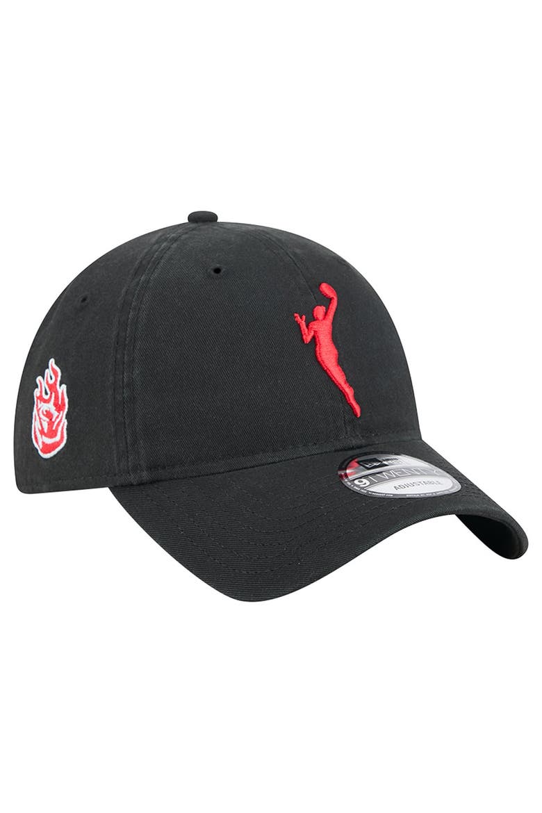 Men's New Era Black Portland Fire Logowoman 9TWENTY Adjustable Hat, Main, color, Black