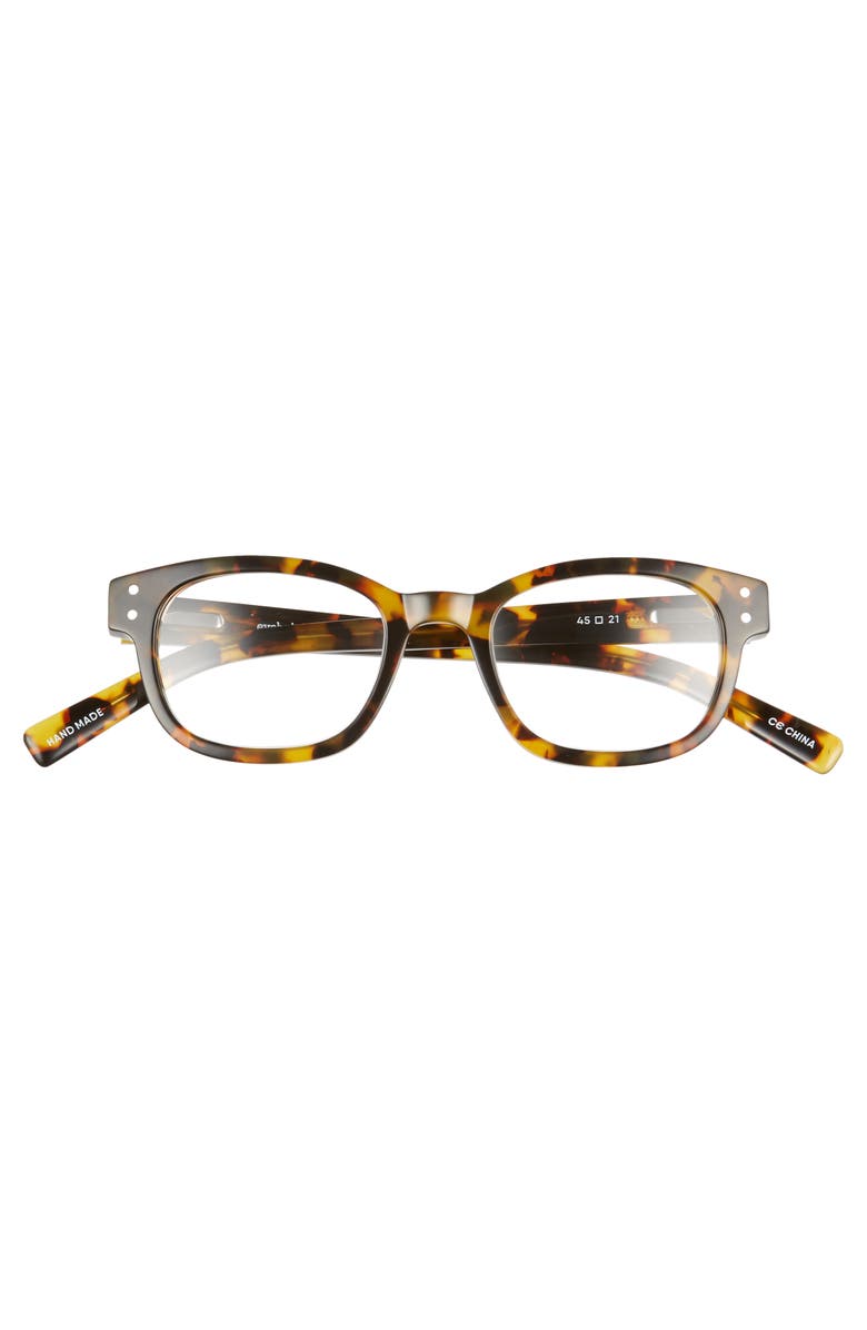 eyebobs Biff 45mm Square Reading Glasses, Main, color, Tokyo Tortoise