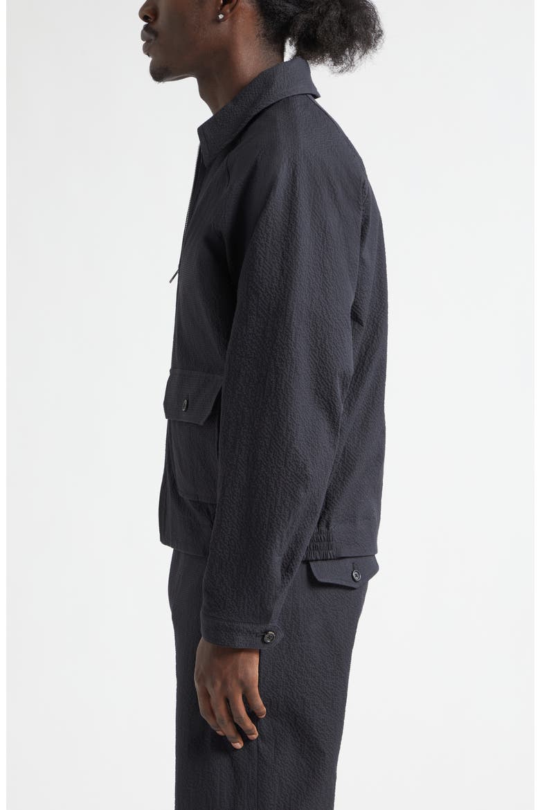Seersucker Coach's Jacket, Alternate, color, DARK NAVY