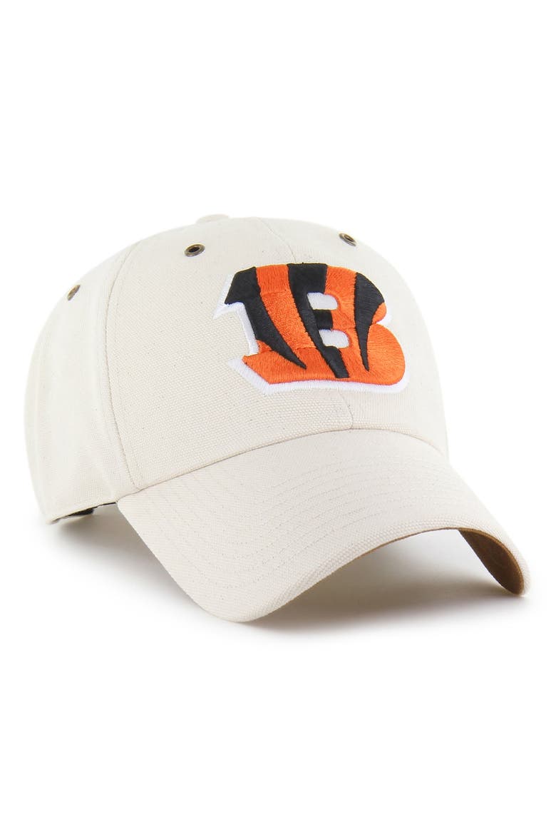 Men's Carhartt x '47 Natural Cincinnati Bengals Undyed Clean Up Adjustable Hat, Alternate, color, Natural