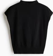 H&M Cap-sleeved Fine-knit Top