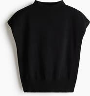 H&M Cap-sleeved Fine-knit Top