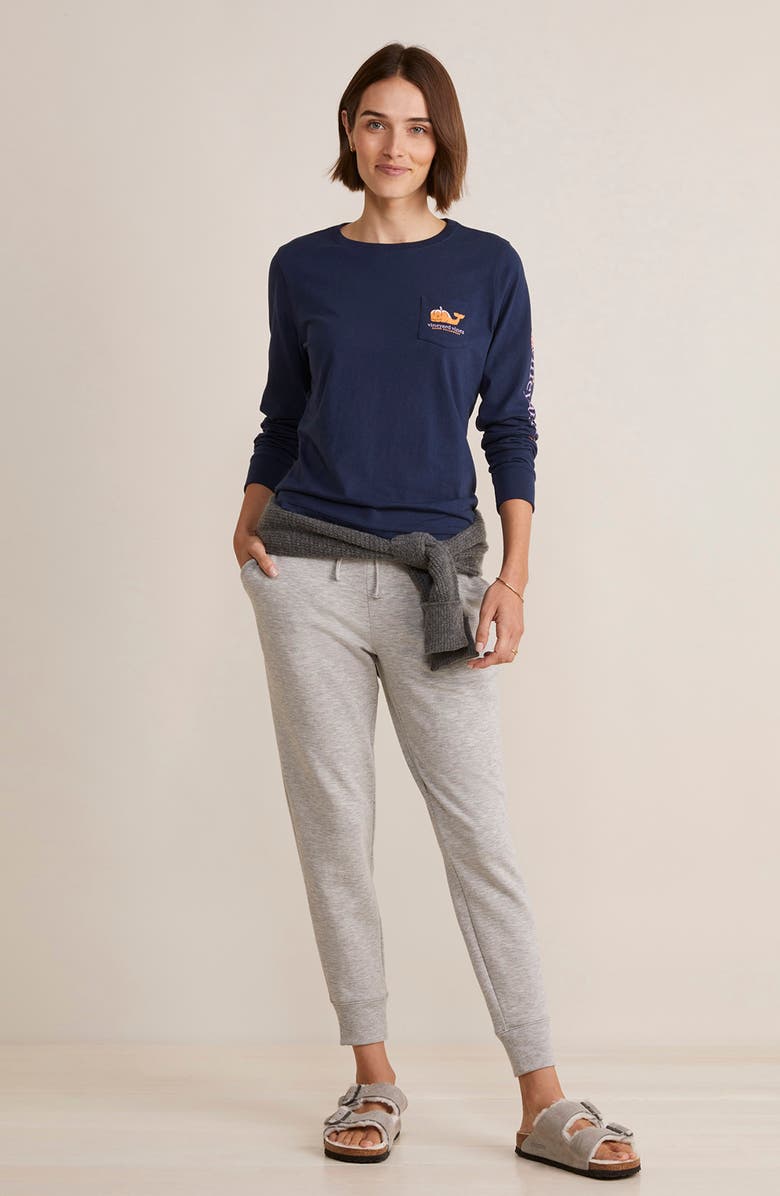 vineyard vines Halloween Icons Long Sleeve Cotton Graphic Pocket T-Shirt, Alternate, color,