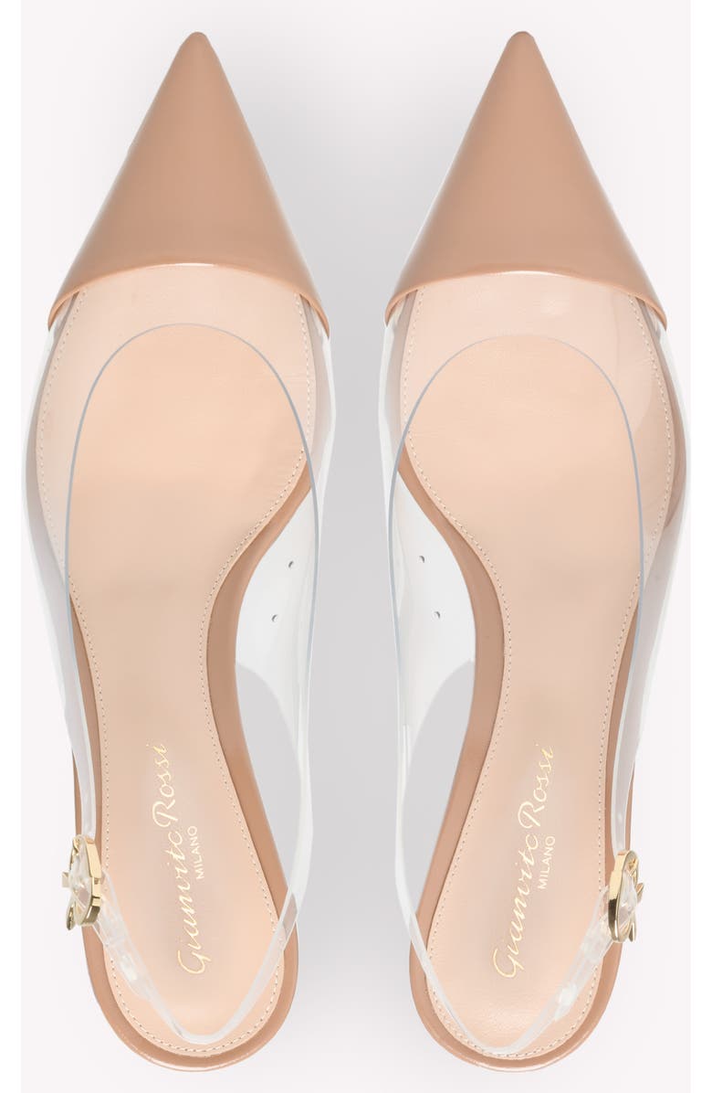 Gianvito Rossi Plexi Sling 55, Alternate, color, Beige Nappa And Tpu