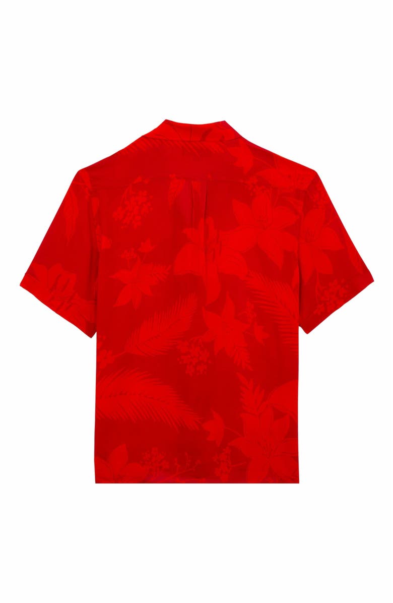 Vilebrequin Men's Flower Power Rayon Bowling Shirt, Alternate, color, 