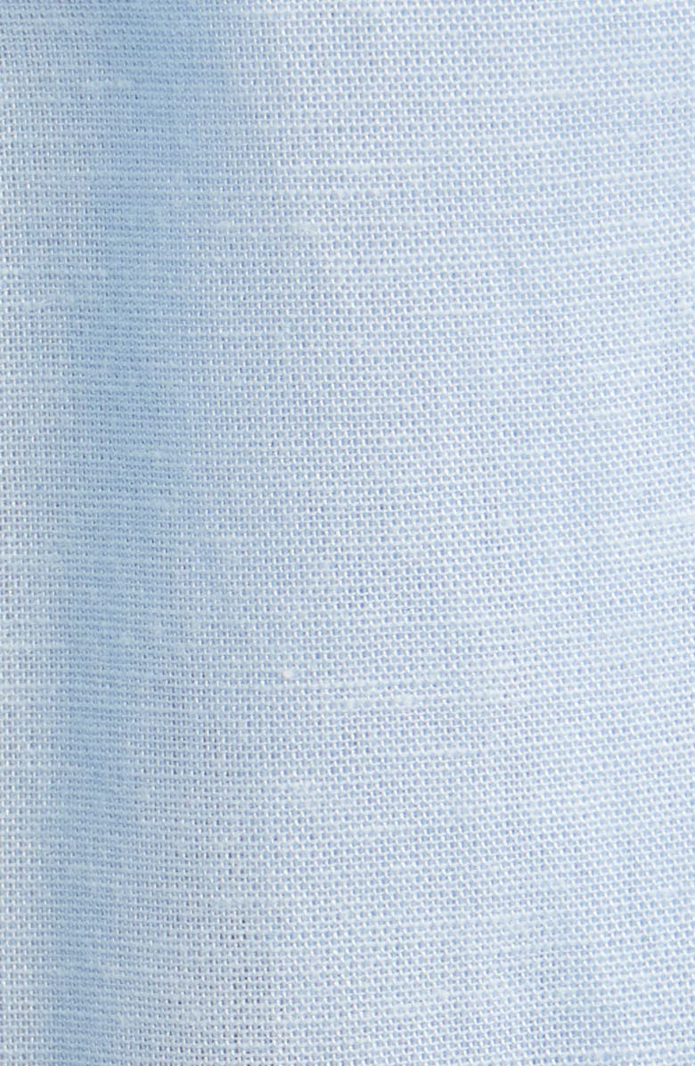 Nordstrom Linen Blend Drawstring Cover-Up Shorts, Alternate, color, Blue Floaty